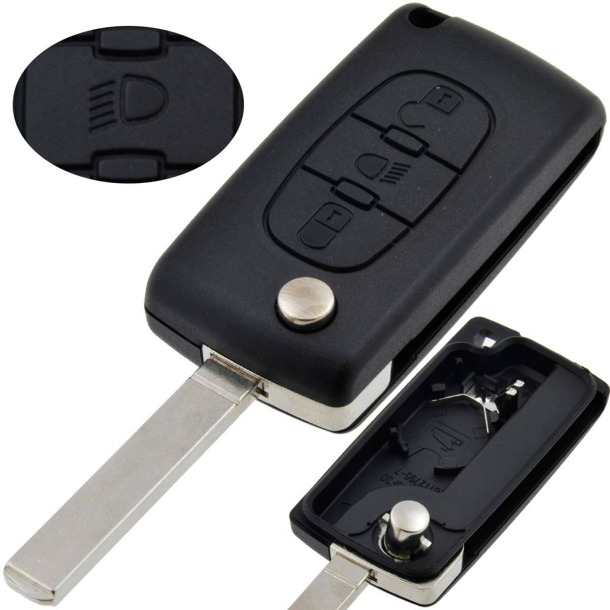 KEYYOU 3 Buttons Remote Car Key Shell Case Fob For Peugeot 207 208