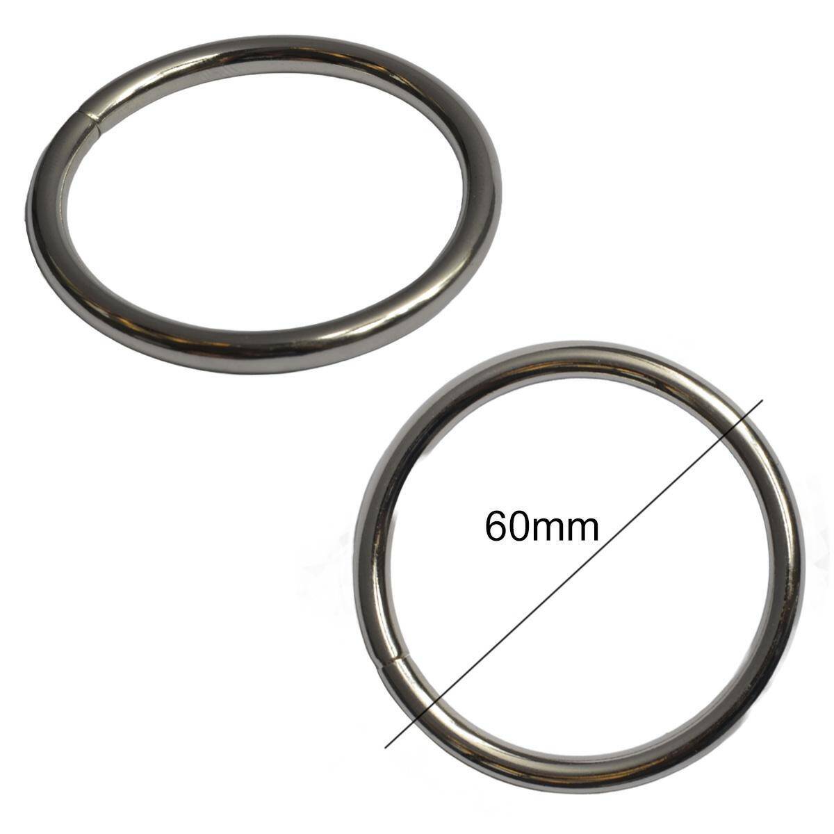 Key rings - steel - nickel - 60 mm