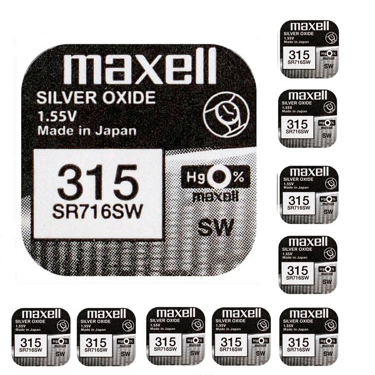 Batterie Maxell 315 SR716SW 1,55V 10 stck