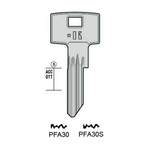 Notched key - Keyline PFA30