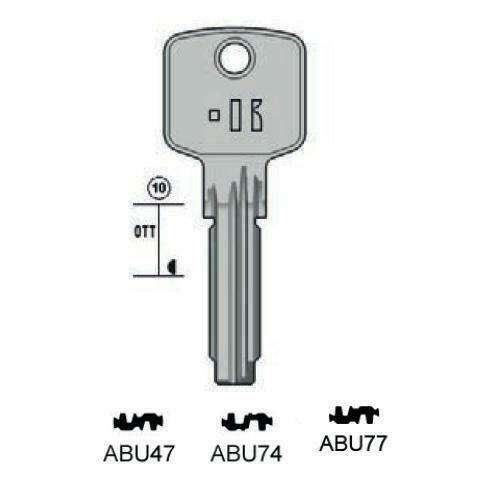 Drilled key - Keyline ABU74