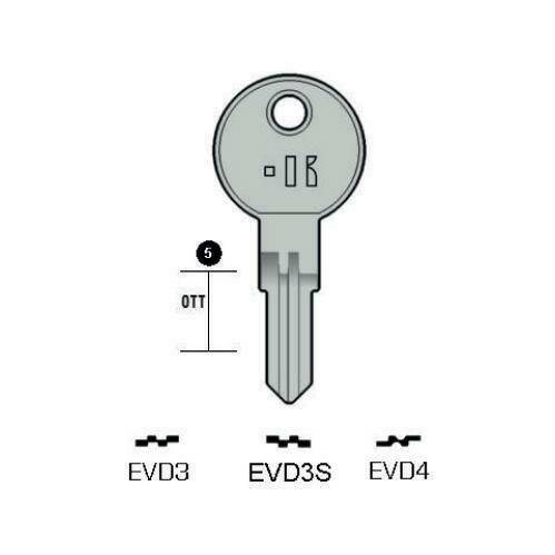 Notched key - Keyline EVD4