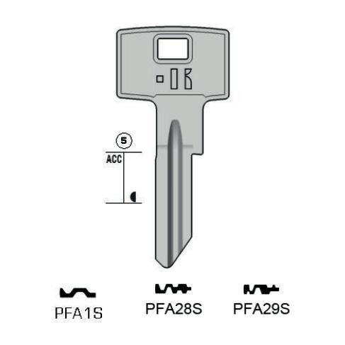 Notched key - Keyline PFA28S