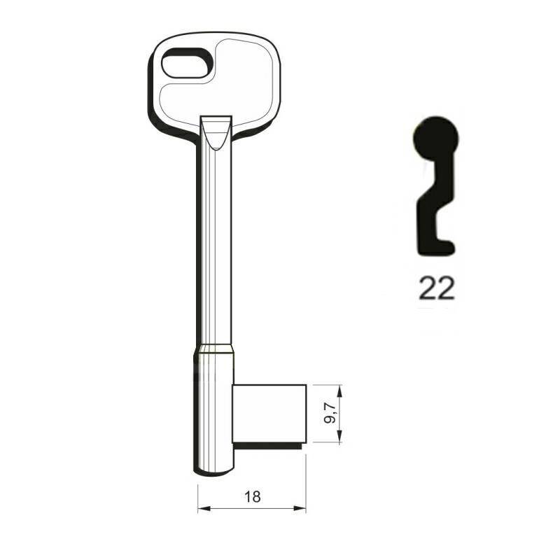 Numbered key Częstochowa type N22