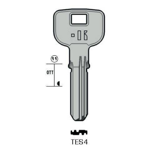 Drilled key - Keyline TES4