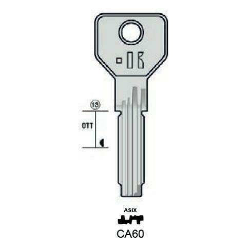Drilled key-  Keyline CA60