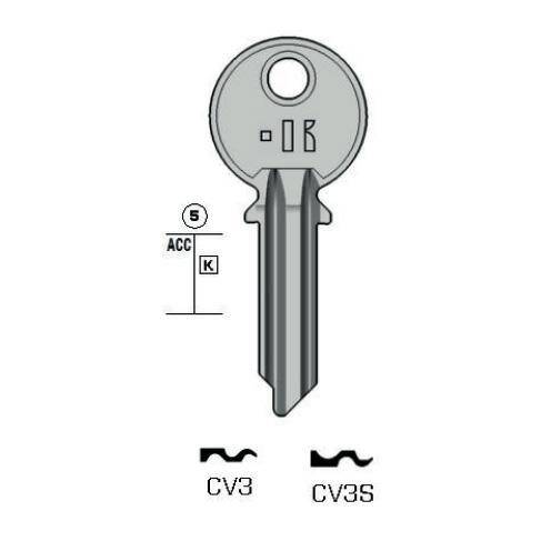 Notched key - Keyline CV3S