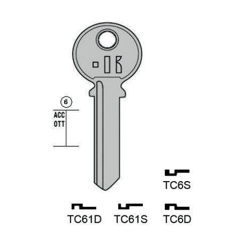 Notched key - Keyline TC6S