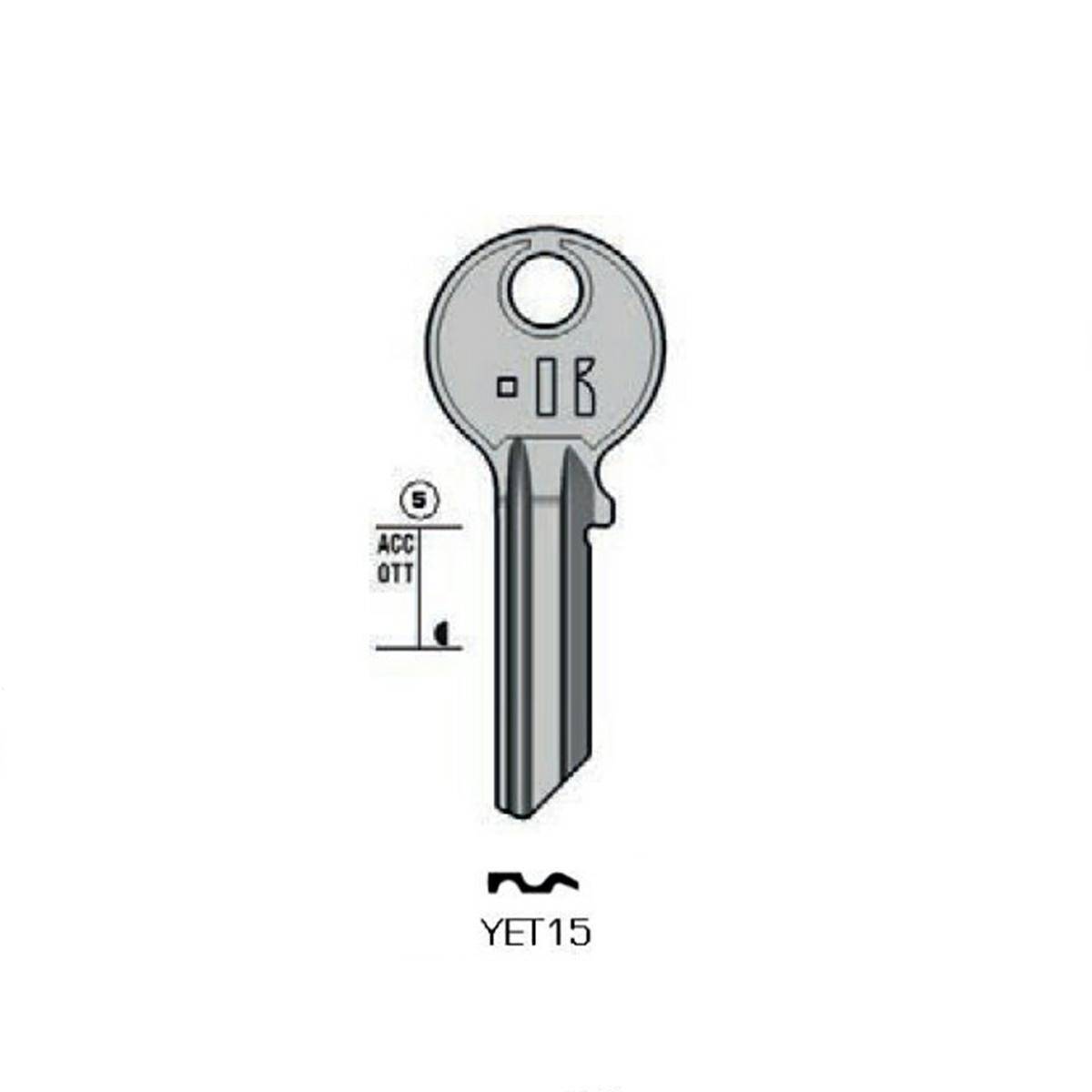 Notched key Keyline YET15 YT15