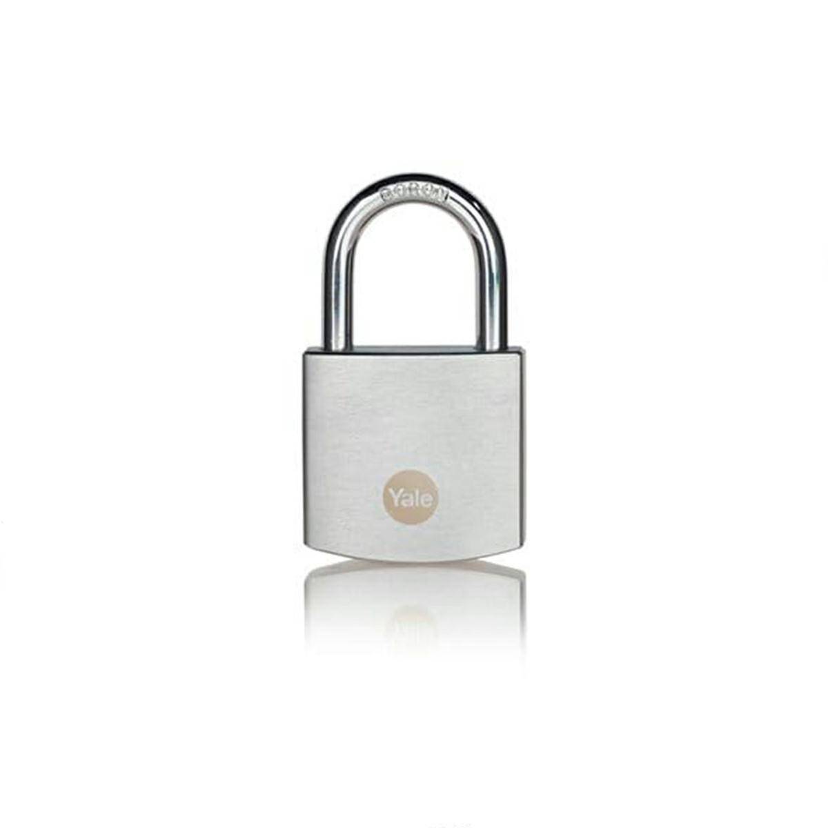 Chromed padlock Yale | brass SATYNA - silver 50mm