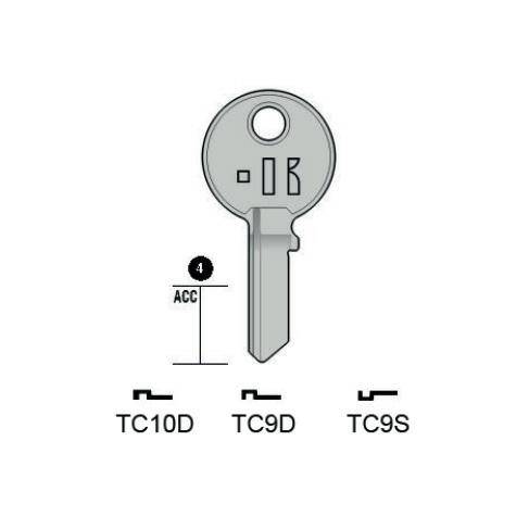 Notched key - Keyline TC9S