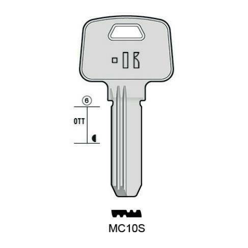 Drilled key - Keyline MC10S