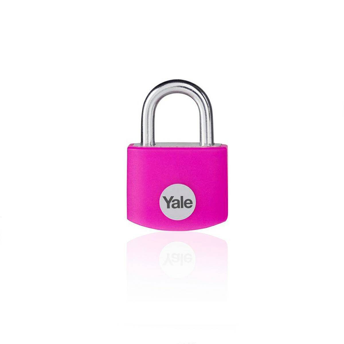 Kłódka Yale | aluminium - różowa 25mm