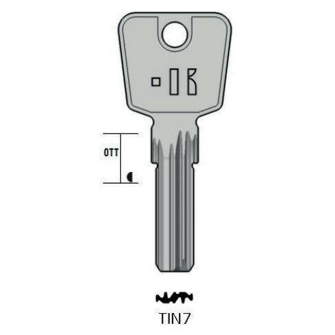 Drilled key - Keyline TIN7