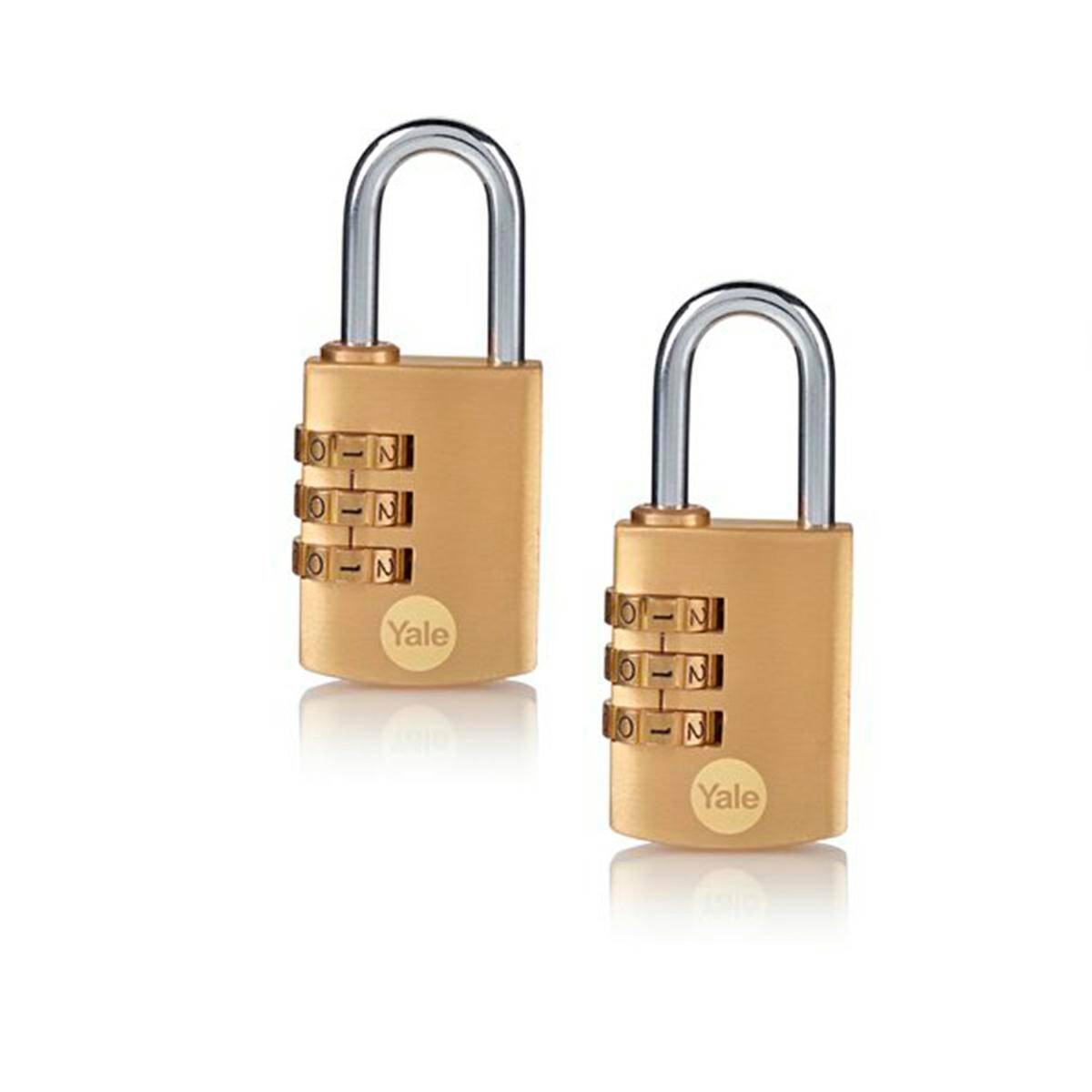 Cypher padlock Yale x2 | brass - gold 23mm