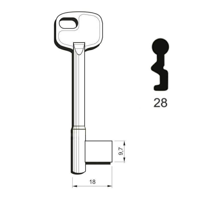 Numbered key Częstochowa type N28