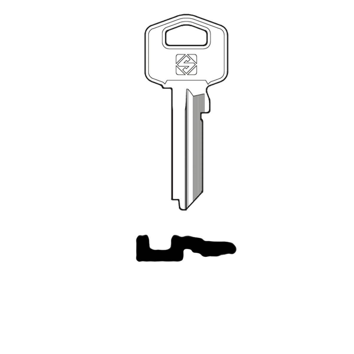 Schlüssel Silca TE2X