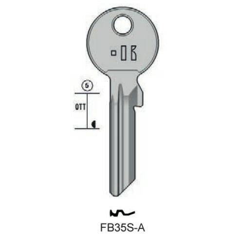 Notched key - Keyline FB35S-A