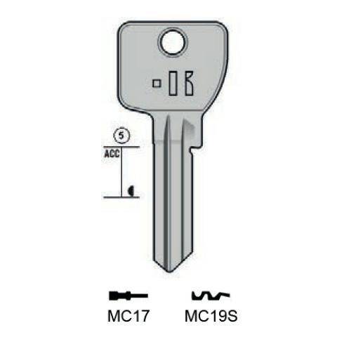 Notched key - Keyline MC19S
