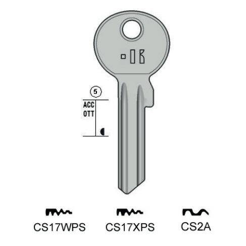 Notched key - Keyline CS2A