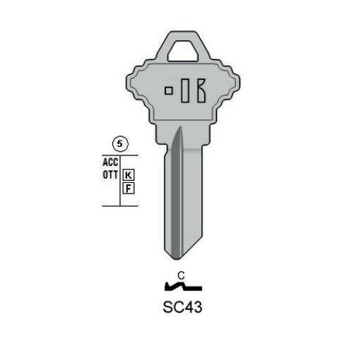Notched key - Keyline SC43