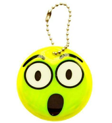 Tag - reflective keychain - smiley face
