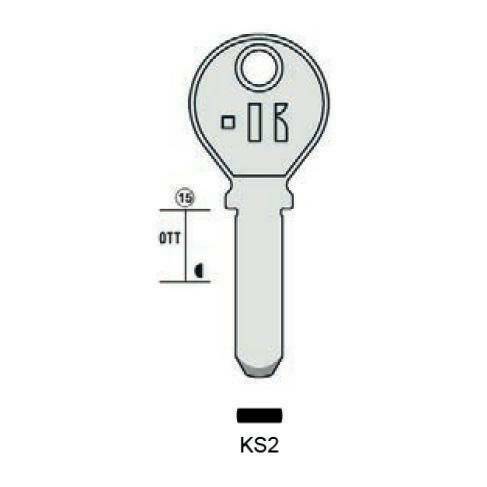 Drilled key - Keyline KS2