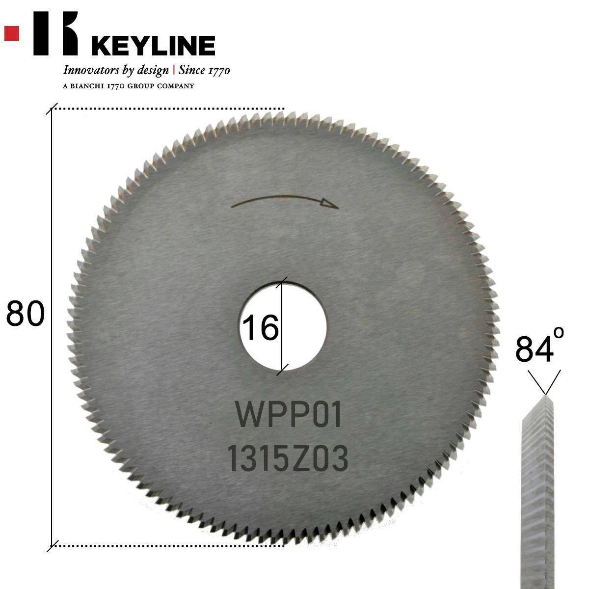 Prismatic cutter Keyline Widia 80x16x5-84°