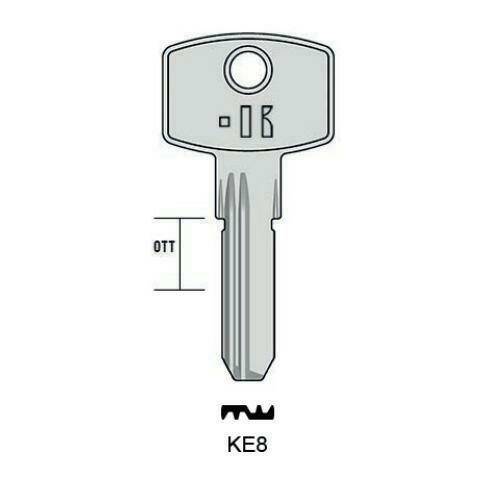 Drilled key - Keyline KE8