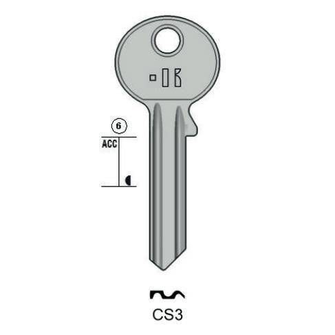 Notched key - Keyline CS3