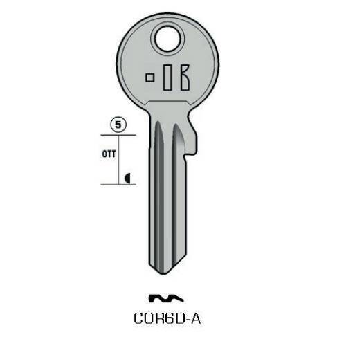 Notched key - Keyline COR6D-A