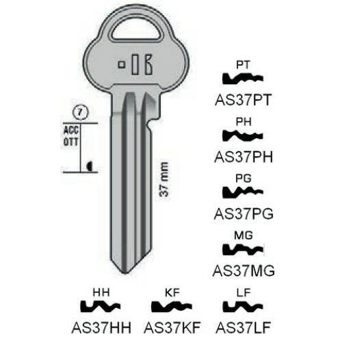 Angekerbter schlüssel - Keyline AS37HH