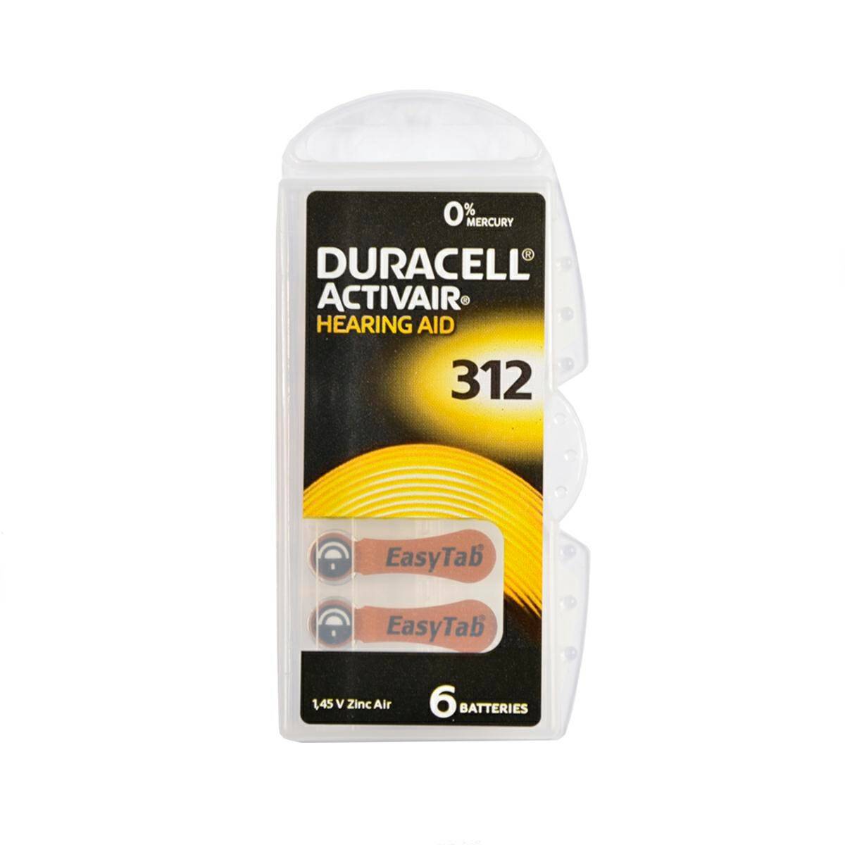 Batterie Duracell Hearing AID 312 1,45V