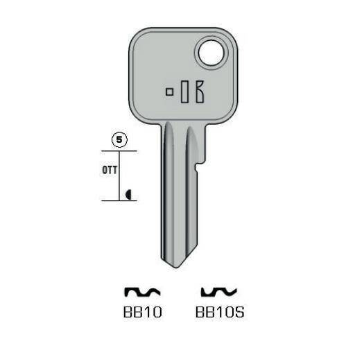 Notched key - Keyline BB10S