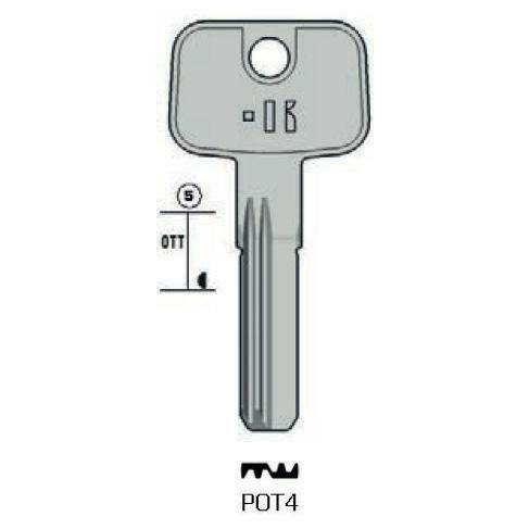 Drilled key - Keyline POT4