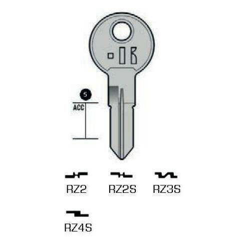 Notched key - Keyline RZ2S