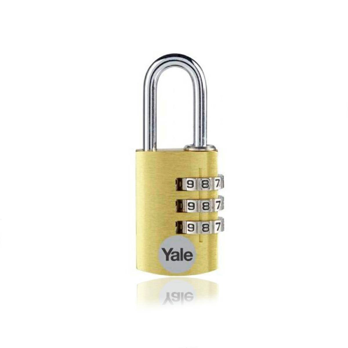 Kłódka szyfrowa Yale | aluminium - złota 21mm