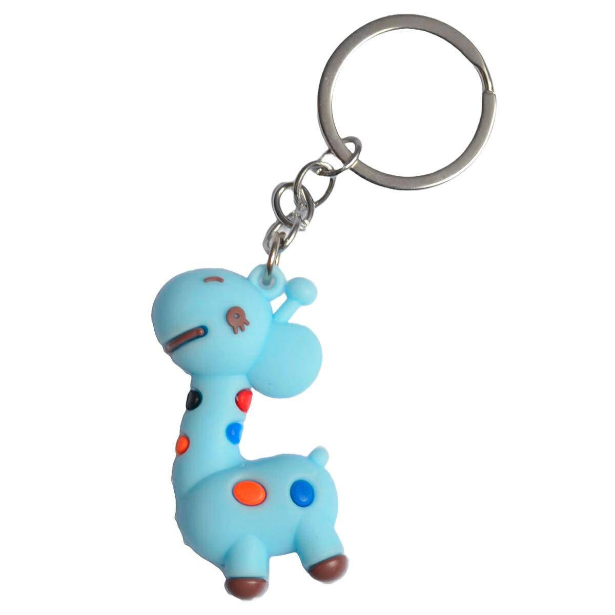 Keychain - blue giraffe