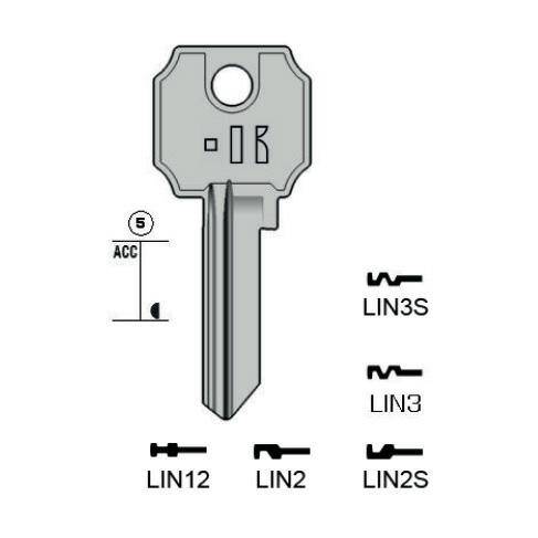 Notched key - Keyline LIN3