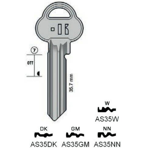 Angekerbter schlüssel - Keyline AS35NN
