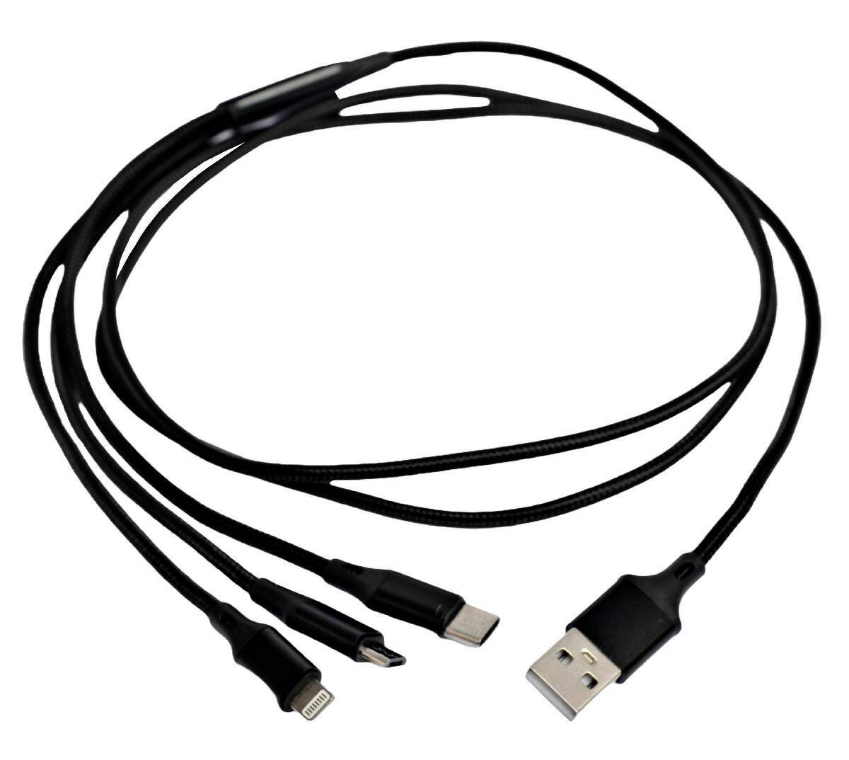 USB cable 3 in 1 - microUSB, USB C, Lightning