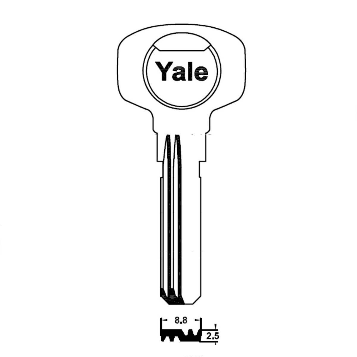 Drilled key - Yale 7 (ammount of) latches
