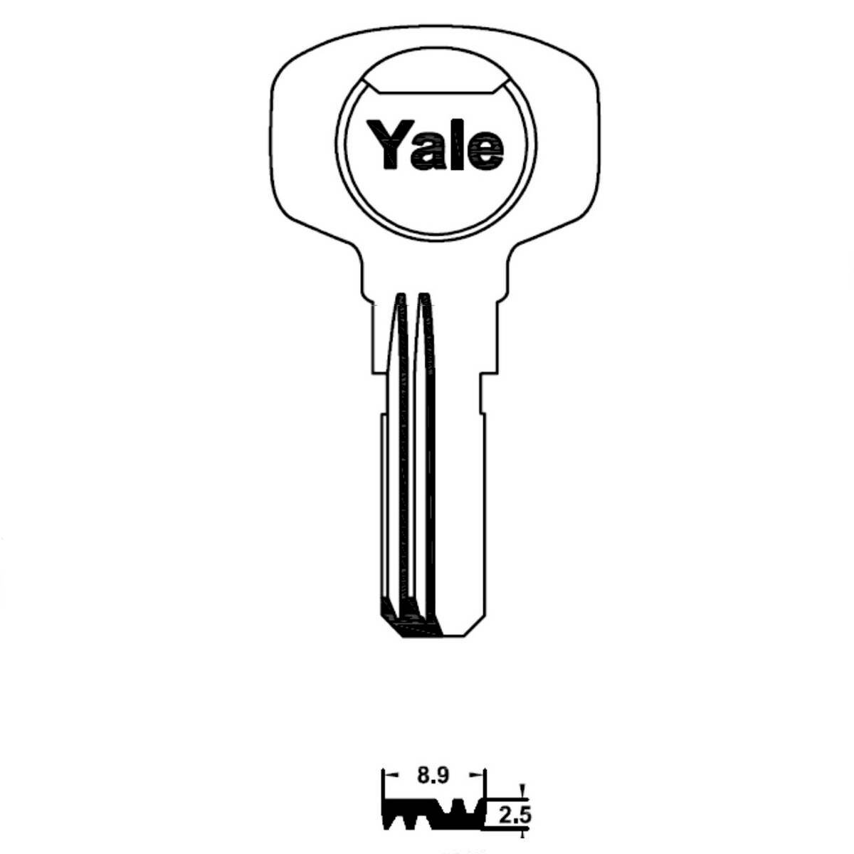 Drilled key - Yale 5 (ammount of) latches