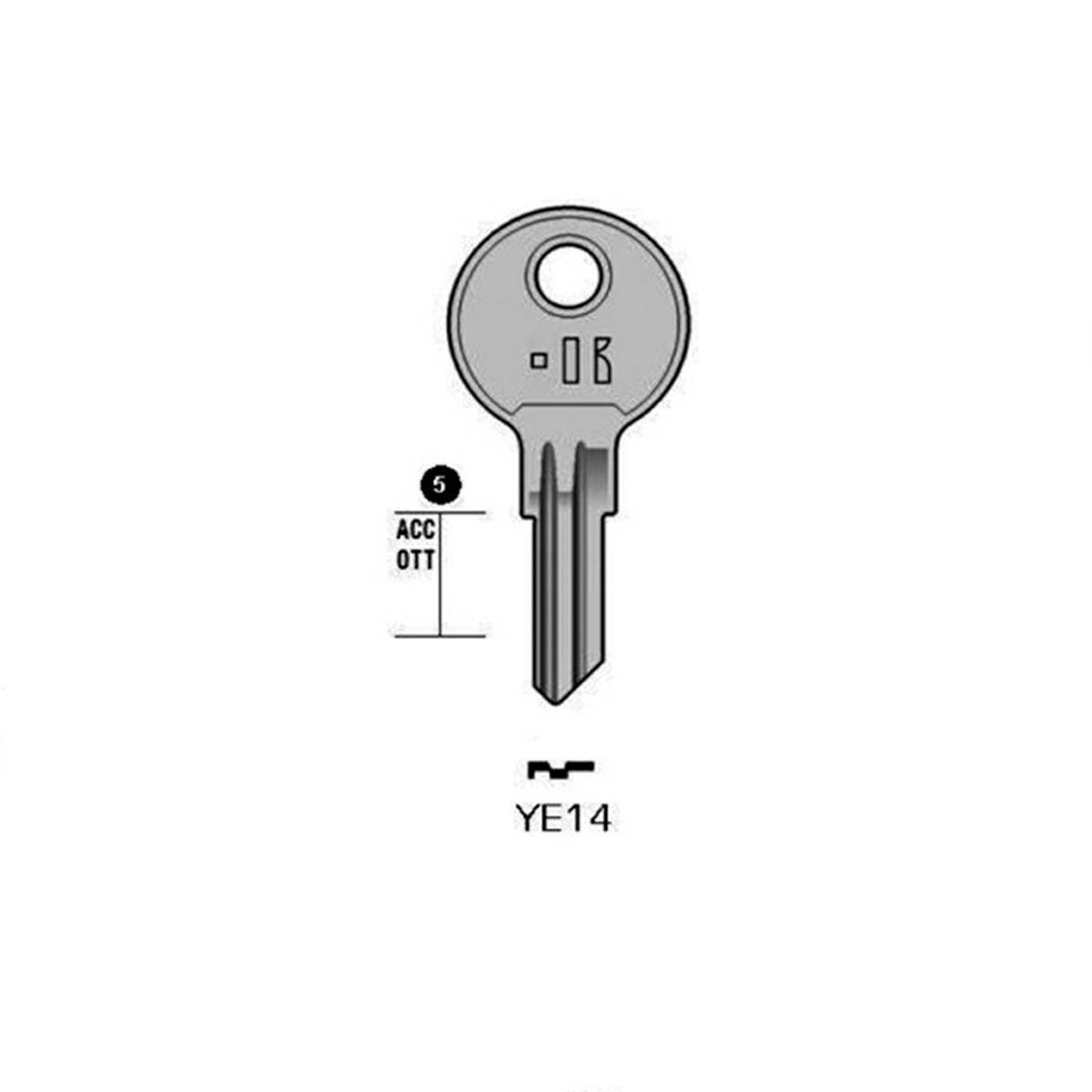 Notched key Keyline YE14 YA18