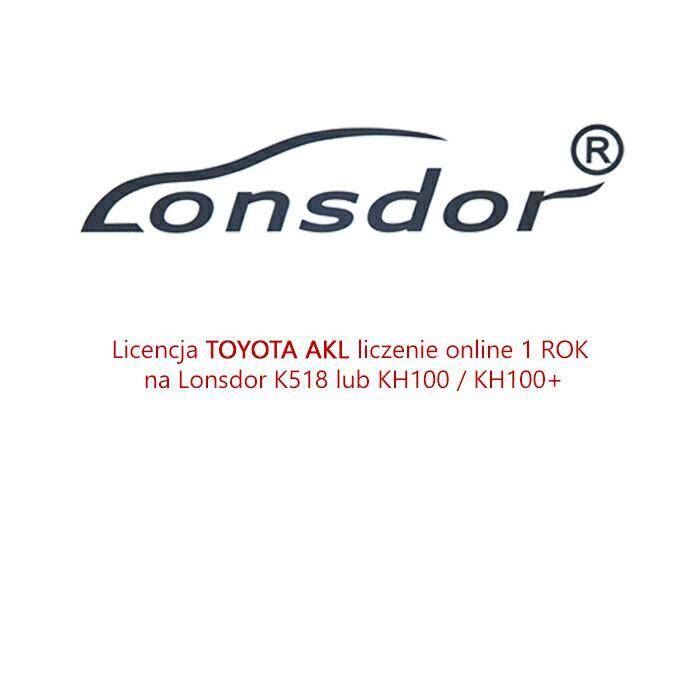 Licencja toyota akl liczenie online 1 rok