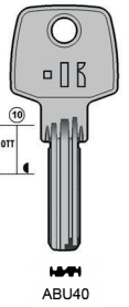 Drilled key -  Keyline ABU40
