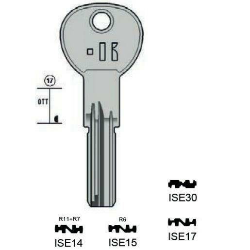 KLUCZ NAWIERCANY - KEYLINE ISE14