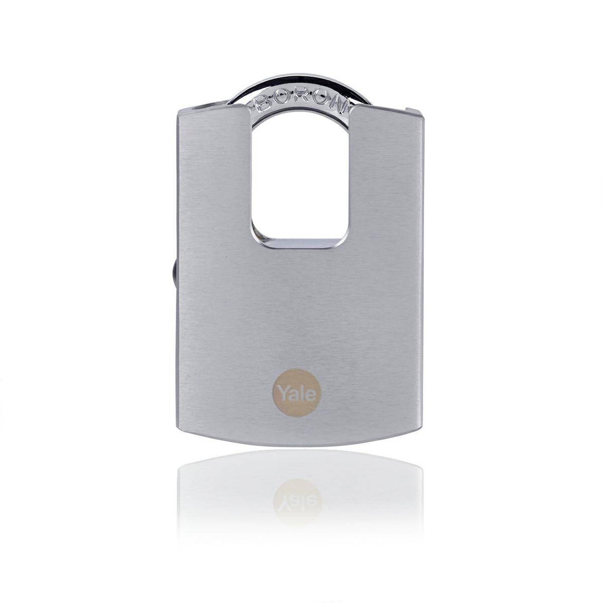 Chromed padlock Yale | brass satin - silver 50mm
