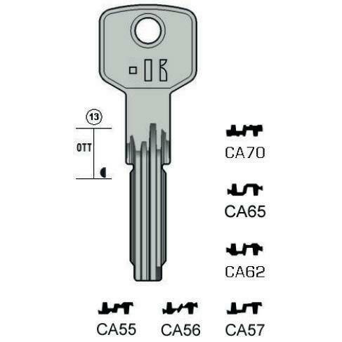 Drilled key - Keyline CA70