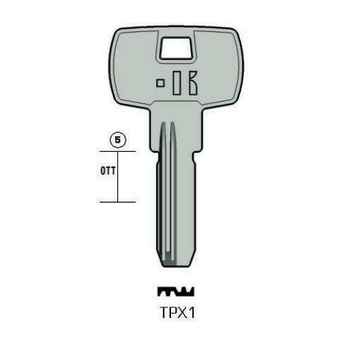 Drilled key - Keyline TPX1